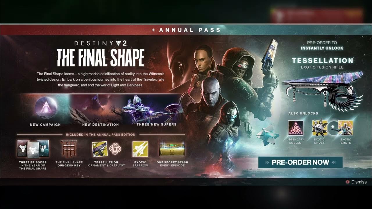 Final Shape Pre-Order - This is what you get if you pre-order Final - Is The Final Shape Annual Pass Worth It