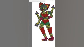 UNCUT/// Character Design 2025 [DAY #3] Random Color Palette Challenge // 🤖Robot Cat😺 #shorts