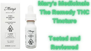 Mary's Medicinals: The Remedy THC tincture. Tested and reviewed.