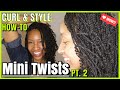 NATURAL MINI CUBAN/MARLEY TWISTS TUTORIAL PT. 2 | How To Curl & Style | Nashae Shainte