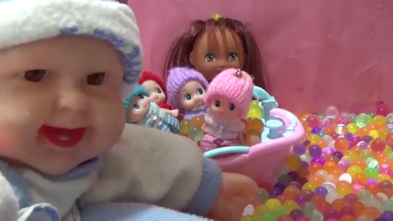 Baby doll with Surprise Eggs Toys and Rainbow Colors! Nice Colors - YouTube