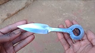 How to make Popsicle Stick KUNAI knife without using power tools Realistic design | Blacksmith