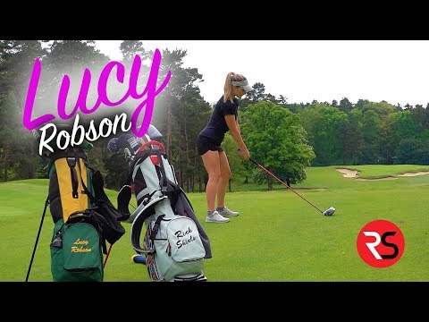Video: Det Finns Bara Skönheter I Golf, Eller Hur Ser En Sexig Blondin Lucy Robson Ut