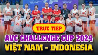 🔴 Trực tiếp bóng chuyền nữ AVC Challenge Cup 2024 hôm nay: Việt Nam gặp Indonesia
