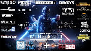 RX 470   Xeon E5-2640 - Test in 20 Games - 2020