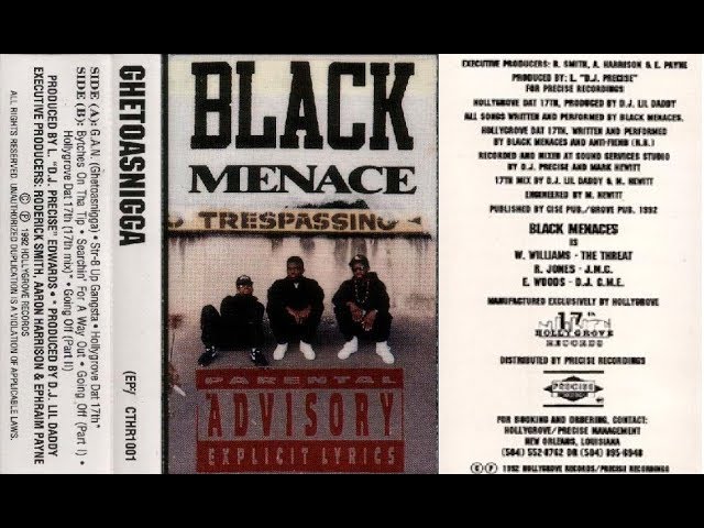 Black Menace - Ghettoasnigga (1992) [FULL ALBUM] (FLAC) [GANGSTA RAP /  G-FUNK]