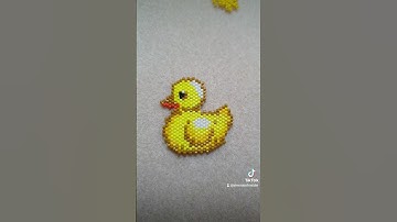 Brick stitch duck with miyuki #beadsjewellery #miyukibeads #brickstitch