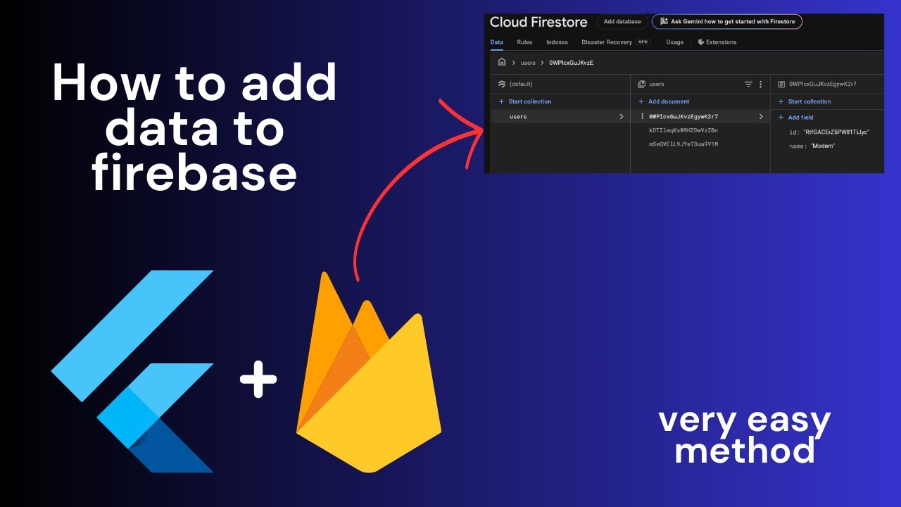 How to add data to the firebase || very easy method || full process ...