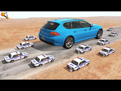 Видео: БОЛЬШАЯ ПОГОНЯ! УХОД ОТ ПОЛИЦИИ НА МАШИНЕ ГИГАНТЕ | BeamNG.drive