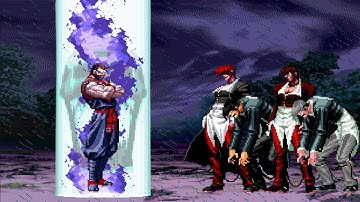 [KOF Mugen] Eiji Kisaragi Souei vs Orochi Iori Team