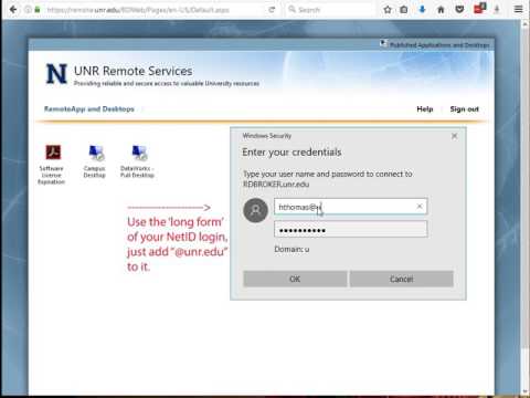 UNR Remote desktop