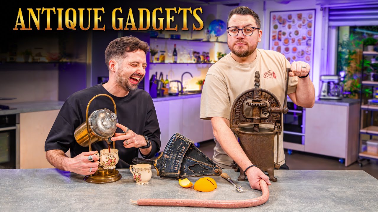 Testing and Reviewing ANTIQUE Cooking Gadgets - YouTube