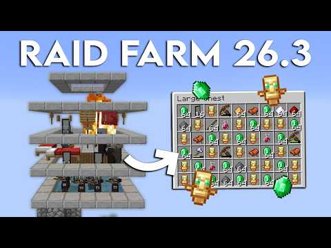 MINECRAFT EASY RAID FARM 26.3 TUTORIAL (NEW)