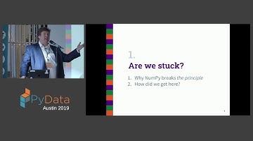 Travis E Oliphant: uarray: Separating interface from implementation | PyData Austin 2019