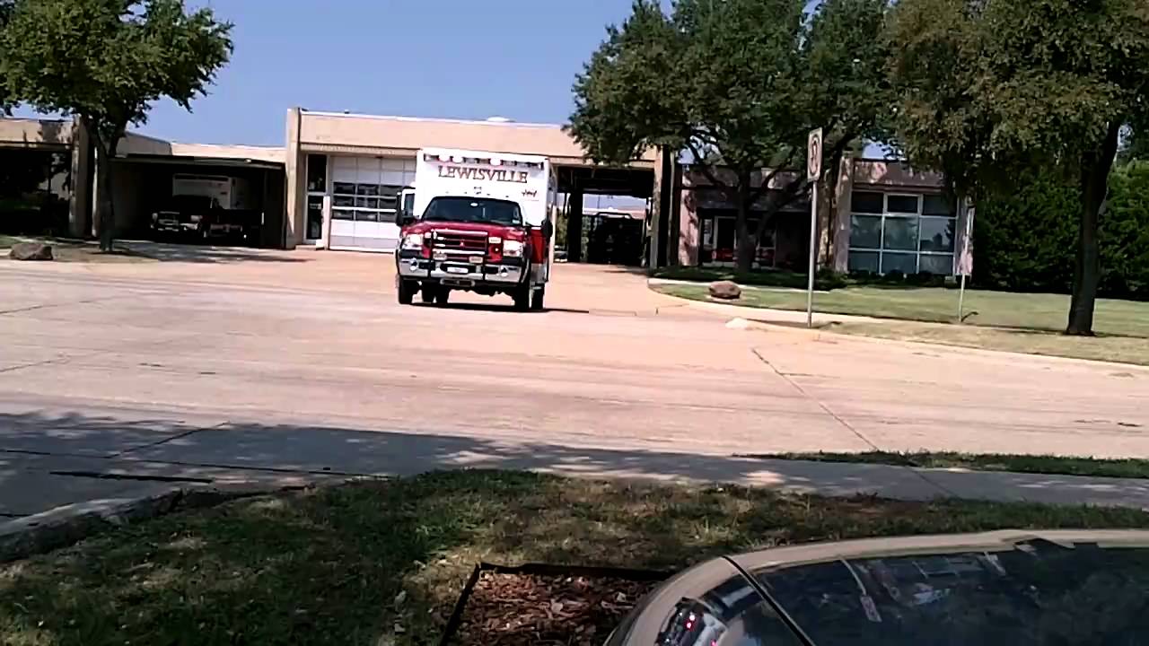 Lewisville Fire Department Medic 1b Engine 1b leaving station YouTube