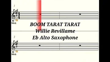 BOOM TARAT TARAT - Eb Alto Saxophone Playalong - Sheet Music - Backing Track