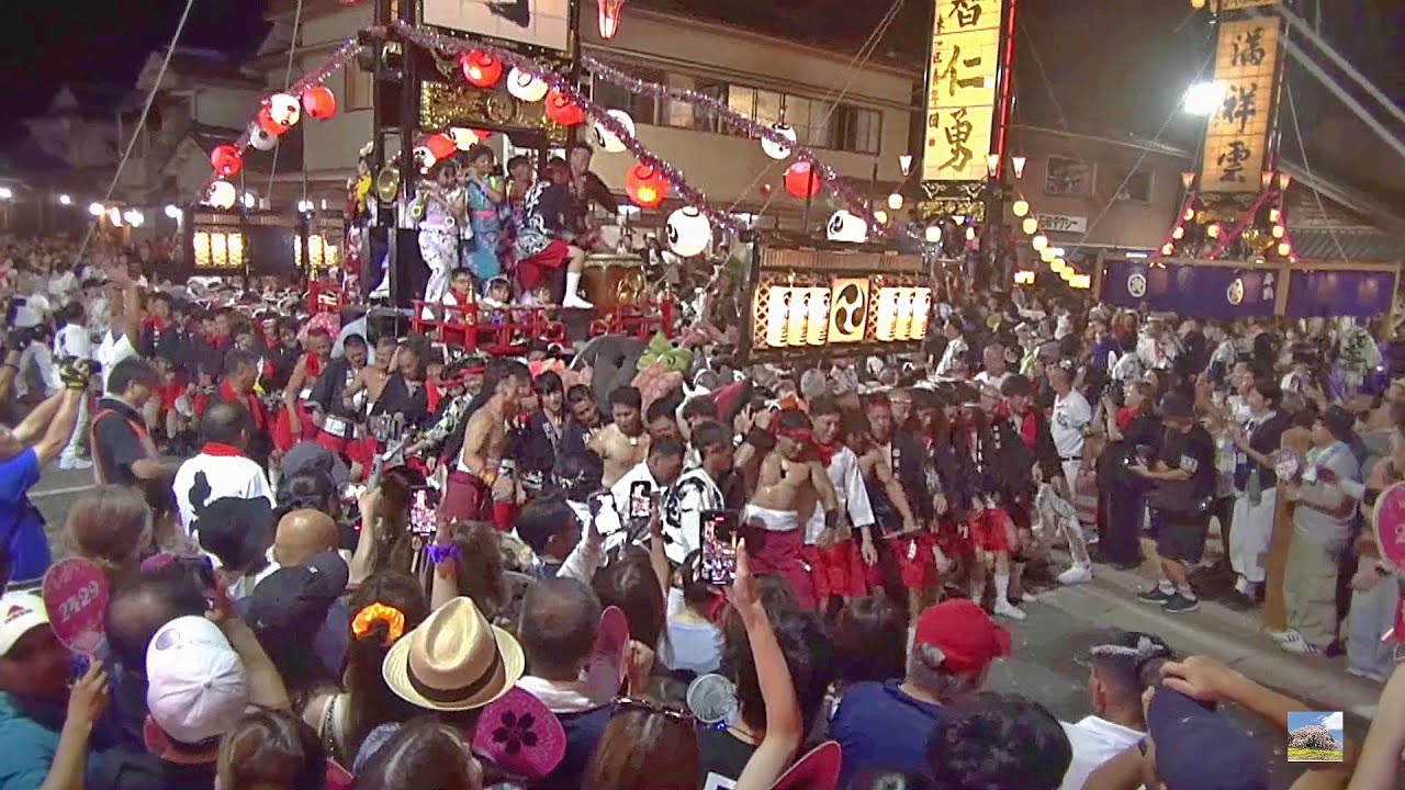 石川･七尾 石崎奉燈祭(夜の部) 堂前広場から西地区へ出発 2025