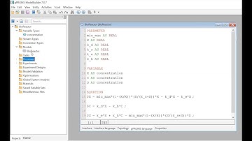 How to solve a Simple Bioreactor Model in gPROMS | How to use gRMS