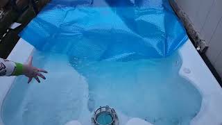 Floating Hot Tub Solar Cover 16 mil Hot Tub Insulation Blanket Square Spa Cover Floating Review