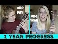 My ukulele progress after 1 year!