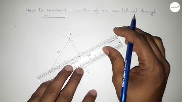 How to construct incentre of an equilateral triangle. shsirclasses.
