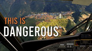 World's Most Dangerous Lukla Airport Landing | Cockpit View and Replay in 6 Camera Angles
