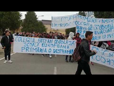 Protest la Liceul Odobleja4