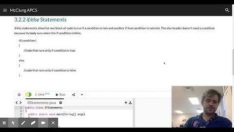 McClung APCS - 3.2.2 if/else Statements