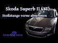 Skoda Superb 2 (3T) Stoßstange vorne abbauen [front bumper removal] - Tutorial