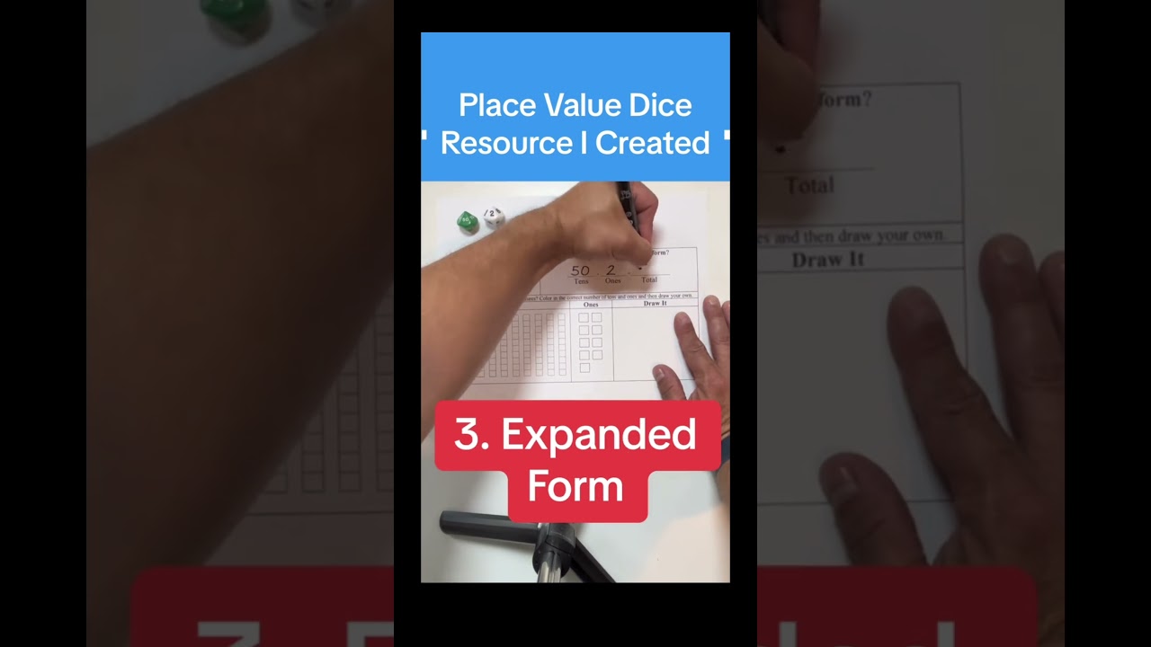 Make math fun with these place value dice and free resource! 