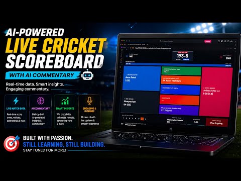 Built an AI-Powered Live Cricket Scoreboard with Generative AI Commentary 🏏🤖