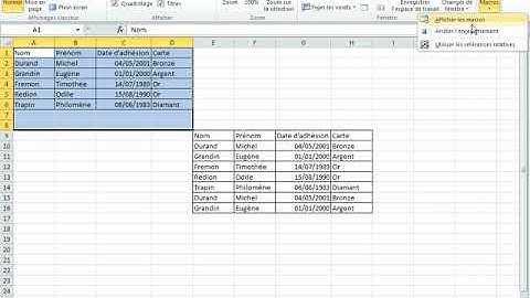 Créer et exécuter une macro sous Excel 2010