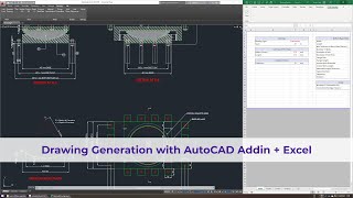 Generate Drawings with AutoCAD Addin and Excel : Setup and Workflow