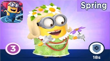 Minion Rush SPRING Costume Level Up gameplay walkthrough ios & android