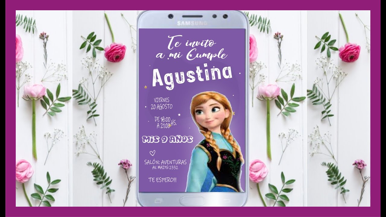 Convite frozen  Tarjetas de cumpleaños frozen, Invitaciones de