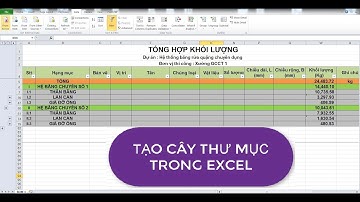 TẠO CÂY THƯ MỤC TRONG EXCEL