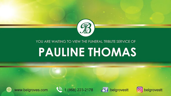 Pauline Thomas Tribute Service