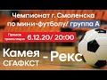 Камея СГАФКСТ-Рекс/ Мини-футбол/ Чемпионат г. Смоленска/ сезон 2020-2021/ 06.12.2020