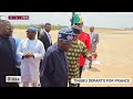 VIDEO: Tinubu departs for France