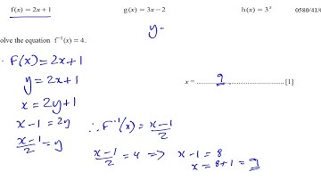 0580/41/O/N/16 (IGCSE) Paper 41 Q9g   Inverse Function Equations