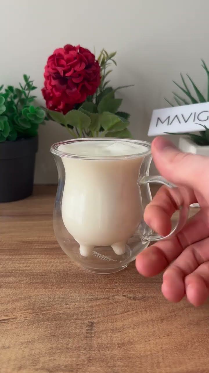 ? Cow Double Layer Glass Mug - Product Link in Bio ( # 2078 ) ‪@MaviGadgets‬