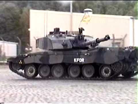 Tank demo with car crush on Fallingbostel tank park 2RTR BFPO38