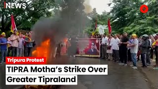 Tripura's TIPRA Motha Launches Strike for Greater Tipraland screenshot 1