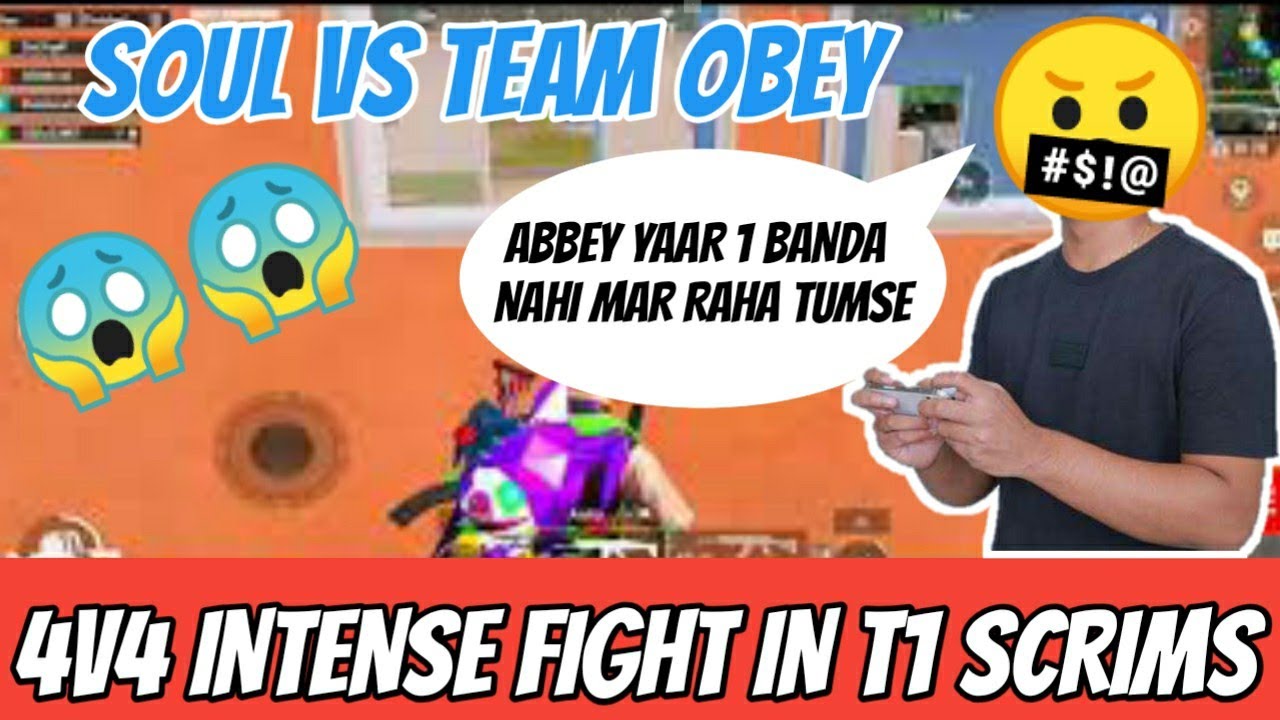 Soul vs Team obey 4v4 intense fight in T1 scrims 🔥 - YouTube