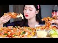 피자알볼로 쉬림프핫치킨골드피자 오븐스파게티 리얼사운드먹방 / SHRIMP CHICKEN PIZZA SPAGHETTI Mukbang Eating Show พิซซ่า بيتزا ピザ