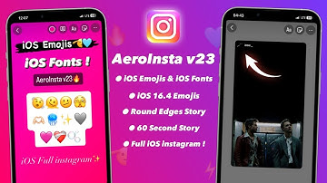 AeroInsta v23 Tutorial | iOS Emojis + iOS Fonts + Round Edges Story | Full iOS instagram on Android🔥