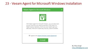 Veeam Advance Training | 23 - Veeam Agent for Microsoft Windows Installation Step by Step