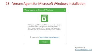 Veeam Advance Training 23 Veeam Agent For Microsoft Windows Installation Step By Step Youtube