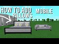 How to add pillows to your bed/couch on BLOXBURG *MOBILE*