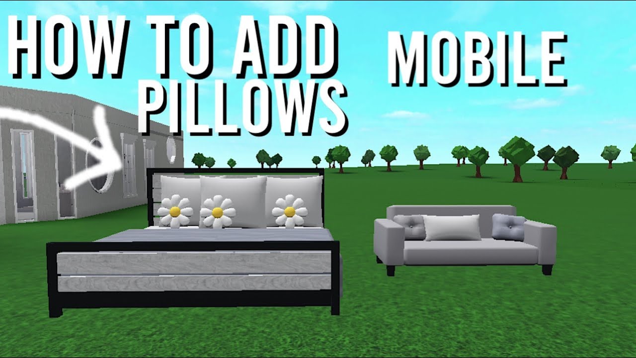 How to add pillows to your bed/couch on BLOXBURG *MOBILE* YouTube